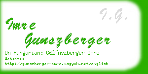 imre gunszberger business card